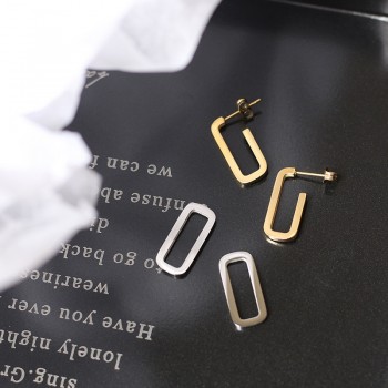 AB Chain Asymmetric Combinatorial Elliptic Small Square Earring