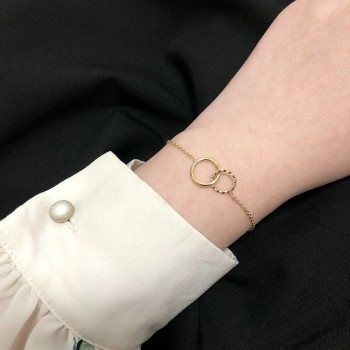 Circle Double Ring Bracelet 