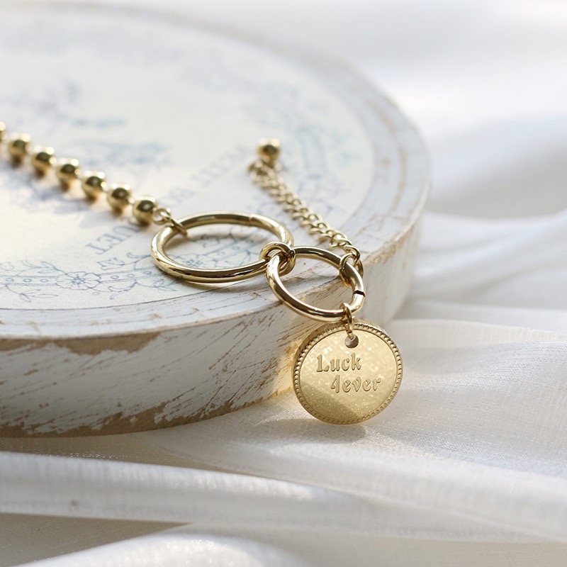 Lucky Round Ring Bead Bracelet 