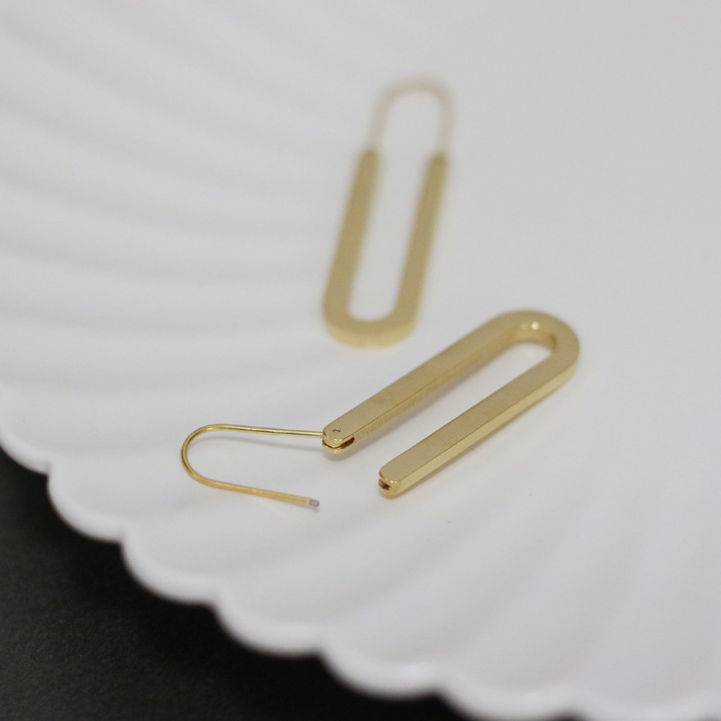 Long Paper Clip Underground U-shaped Pin Ear Buckle 