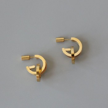 Geometric Circle Earrings  