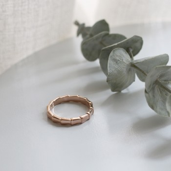 Minimalist Wild Snake-Shaped Bamboo Ring 