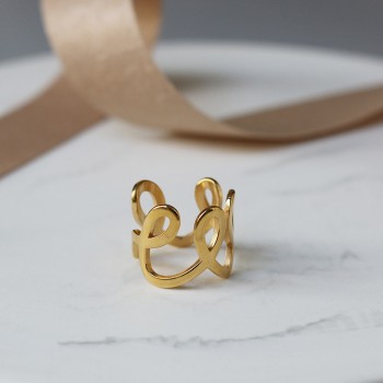 Wide Version Cute Curly Line Beautiful Ring 