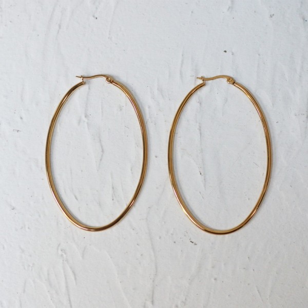 Retro Oval Exaggerated Big Earrings
