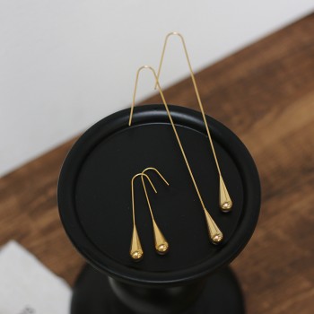 Fashionable Long Straight Line Drop Ear Hooks