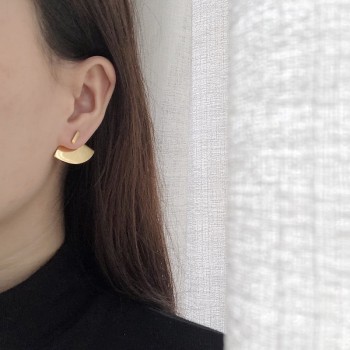 Simple Fan-shaped Straight Square Earrings