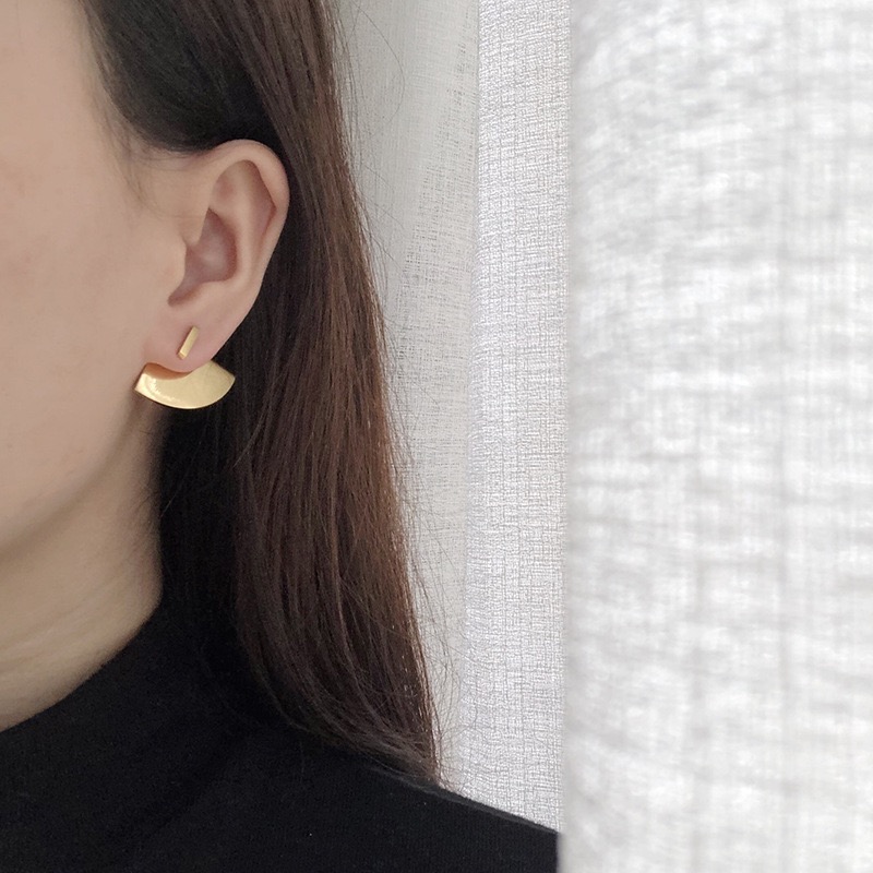 Simple Fan-shaped Straight Square Earrings 