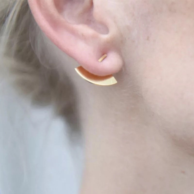 Simple Fan-shaped Straight Square Earrings 