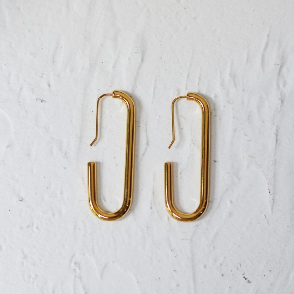 French Minimalist U-shaped Hook Earrings