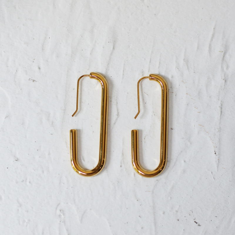 French Minimalist U-shaped Hook Earrings