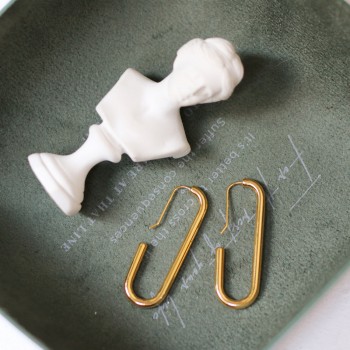 French Minimalist U-shaped Hook Earrings