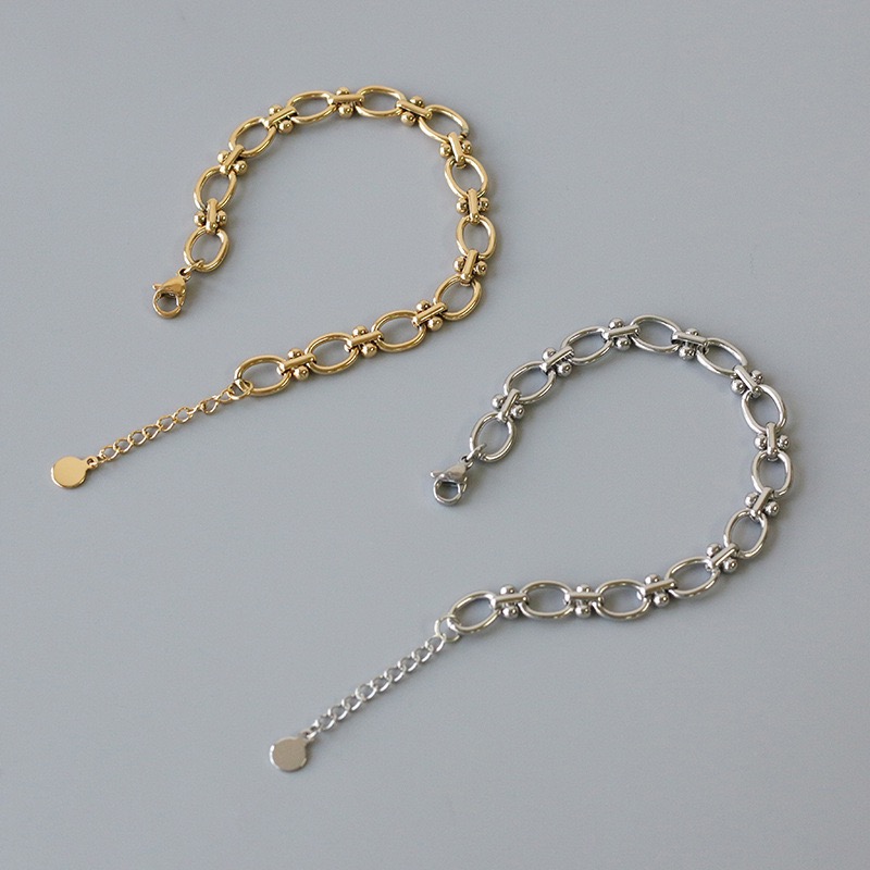 French Chain Ring Bracelet 