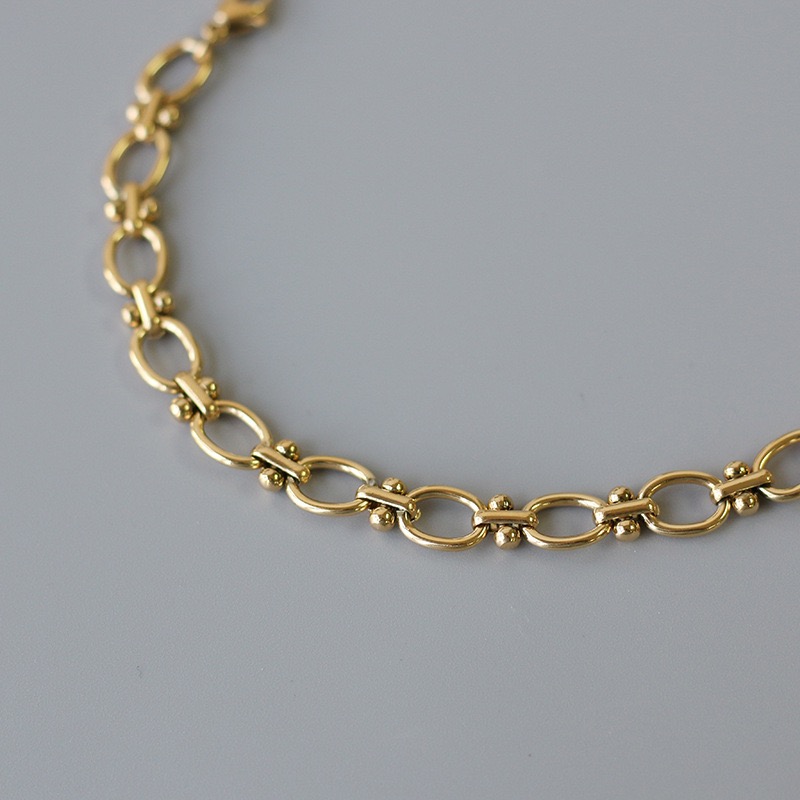 French Chain Ring Bracelet 