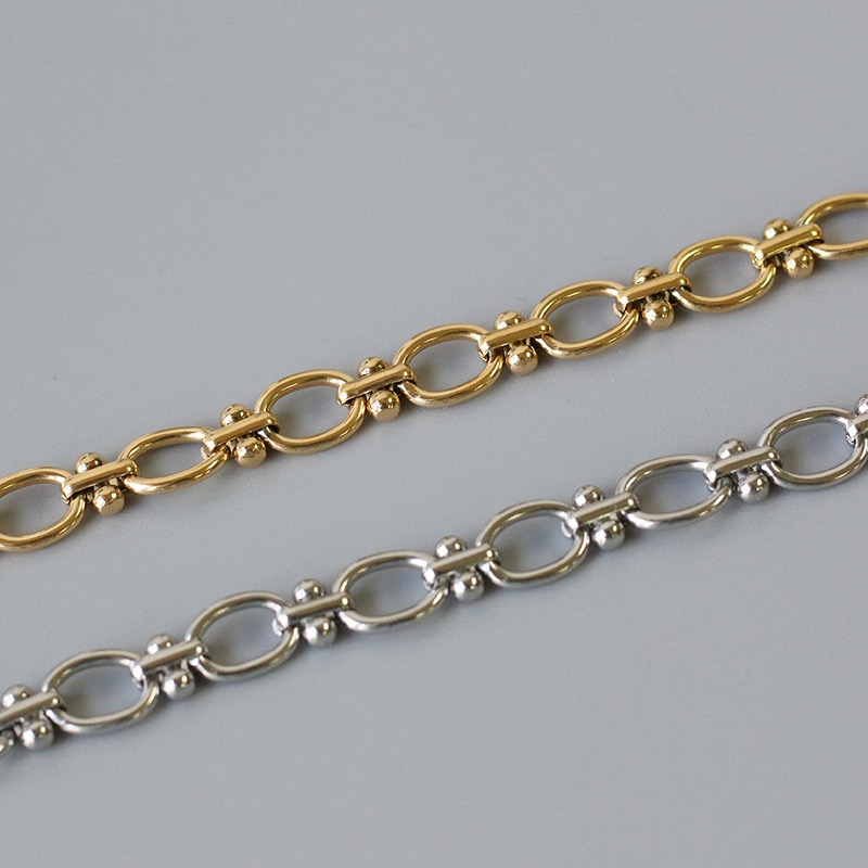 French Chain Ring Bracelet 