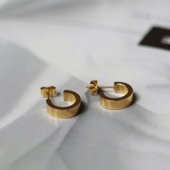 Korean Style Flat Wide Small Earrings