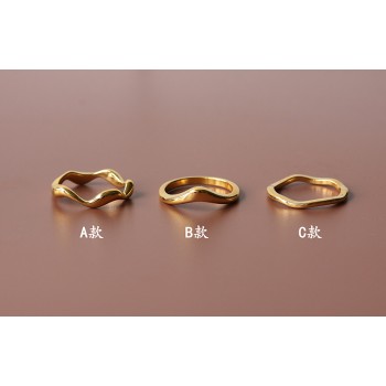 Wave Set Ring Irregular Sound Wave Jitter Simple And Versatile Women's Korean Ring