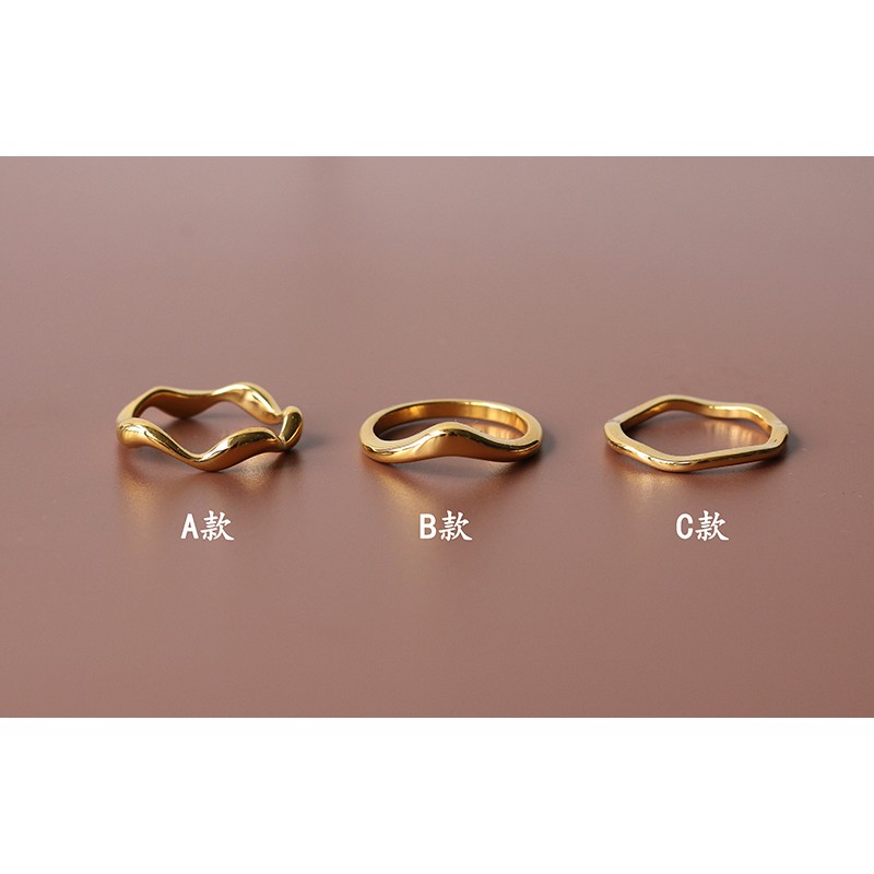 Wave Set Ring Irregular Sound Wave Jitter Simple And Versatile Women's Korean Ring 