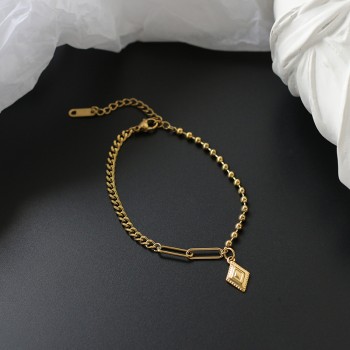 Bohemian Diamond Splicing Round Bead Bracelet Summer Fashion All-match Holiday Style