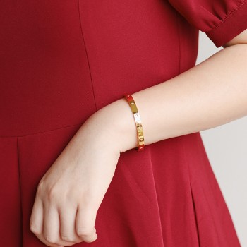 Streamer Ten Stars Eight-pointed Star Open Bangle Bracelet Women's 