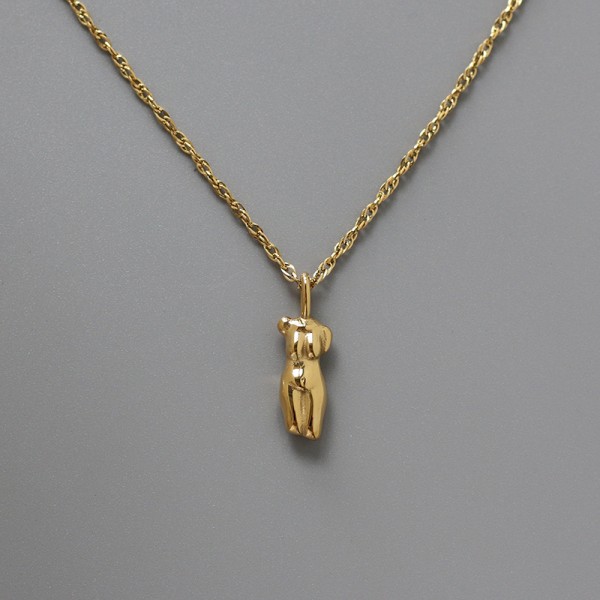 Heavy Taste European and American Human Body Three-dimensional Trendy Pendant Solid Necklace Clavicle Chain