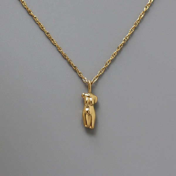 Heavy Taste European and American Human Body Three-dimensional Trendy Pendant Solid Necklace Clavicle Chain