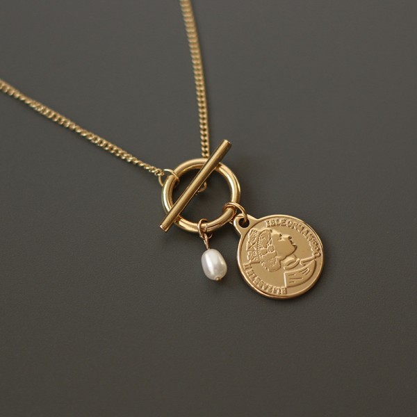 Freshwater Pearl Queen OT Necklace Clavicle Chain 