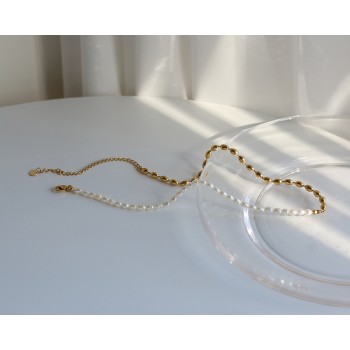 Freshwater Pearl Necklace Choker Choker Short Chain Summer 