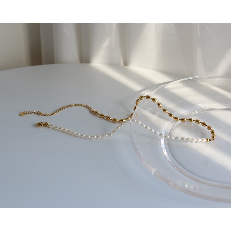 Freshwater Pearl Necklace Choker Choker Short Chain Summer  