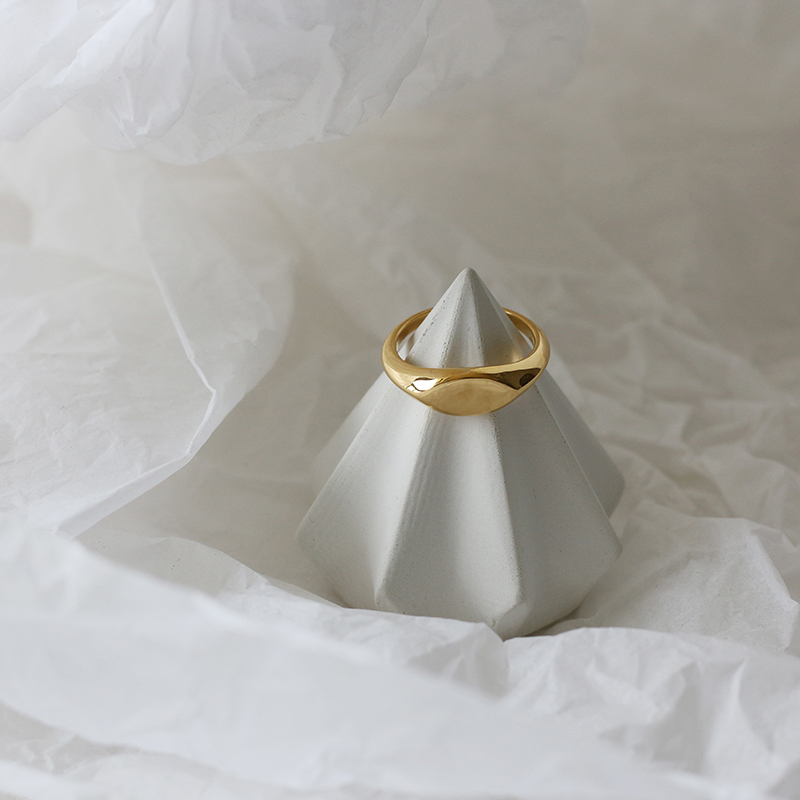 European and American Diamond-shaped Metal Olive-shaped Rings For Women 