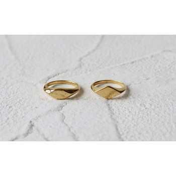 European and American Diamond-shaped Metal Olive-shaped Rings For Women