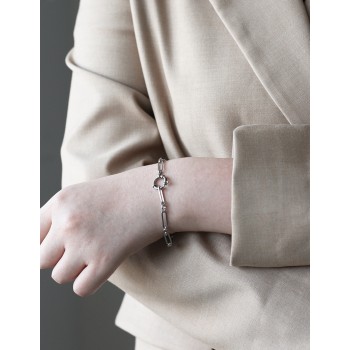 BF Wind Silver Chain Slingshot Buckle Chain Bracelet Women Europe and America