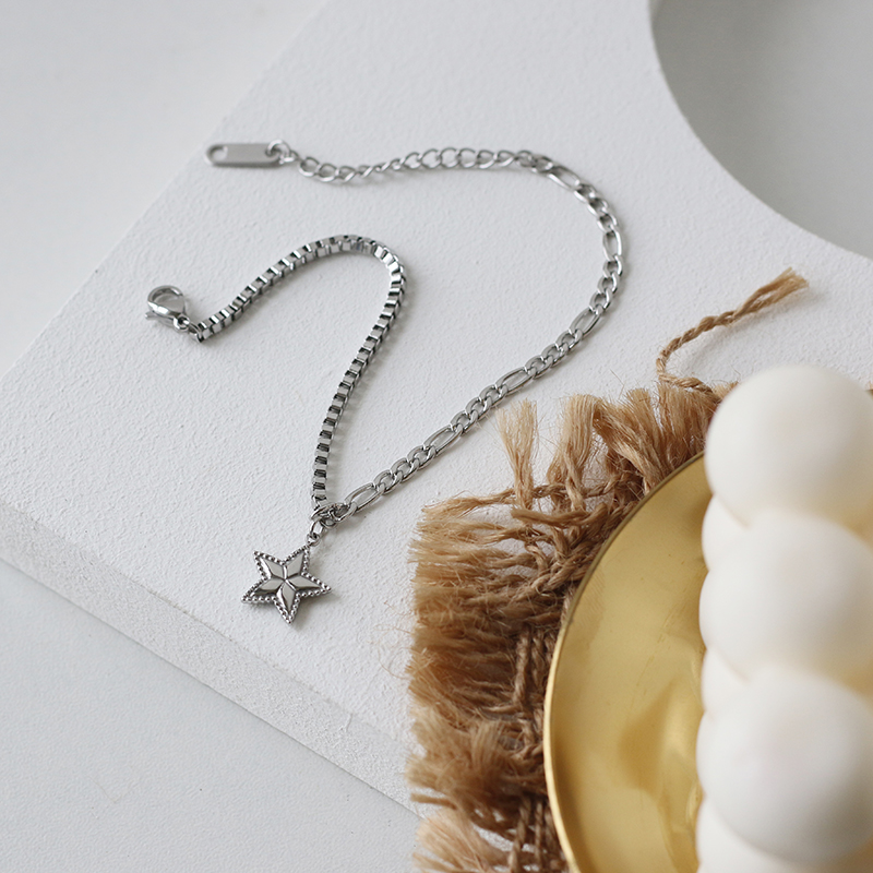 Five-pointed Star Stitching Chain Bracelet Wild Fashion BF Wind Neutral 