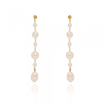 Handmade Linlang Pearl Tassel Earrings