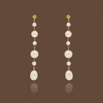 Handmade Linlang Pearl Tassel Earrings 