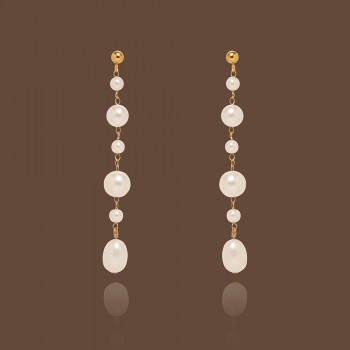 Handmade Linlang Pearl Tassel Earrings 