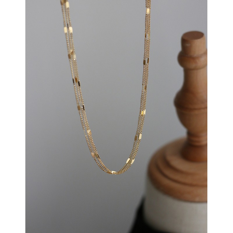 Glittering Neck Chain Three-layer Fashion Women's Necklace 