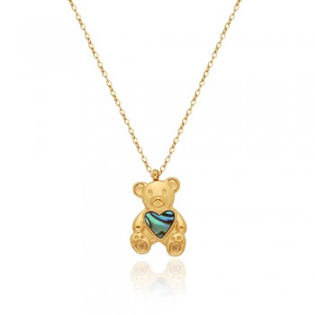 Oil Painted Baby Bear Love Lovely Necklace