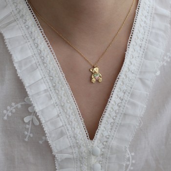 Oil Painted Baby Bear Love Lovely Necklace