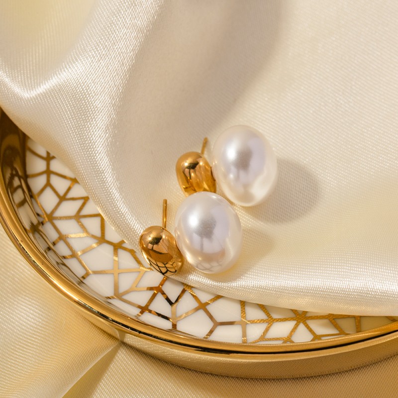 Stainless steel simple earrings elegant 