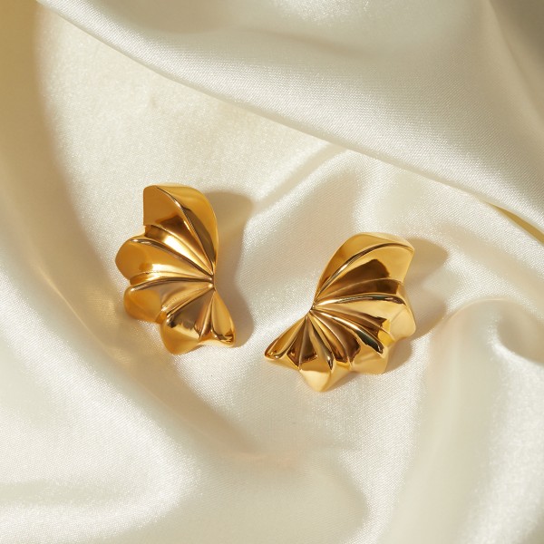 Stainless Steel Bat Wing Earrings