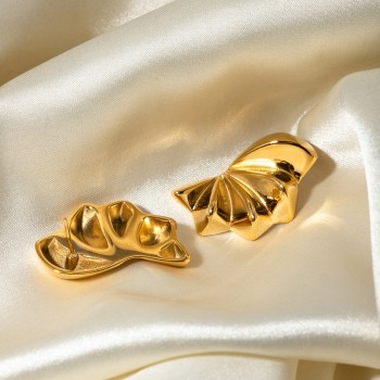 Stainless Steel Bat Wing Earrings