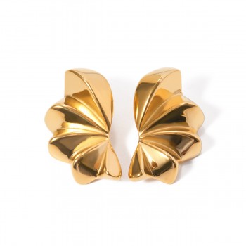 Stainless Steel Bat Wing Earrings
