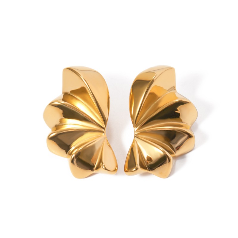 Stainless Steel Bat Wing Earrings 