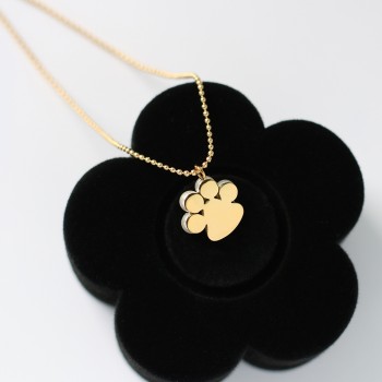 Cat Meat Cushion Dog Claw Plum Blossom Necklace Clavicle Chain 